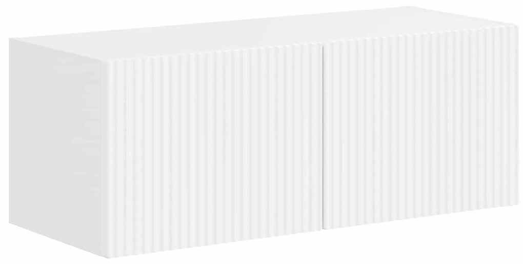 vidaXL Σετ επίπλου τηλεόρασης Επιτοίχιο 4 pcs Υψηλής γυαλάδας λευκό