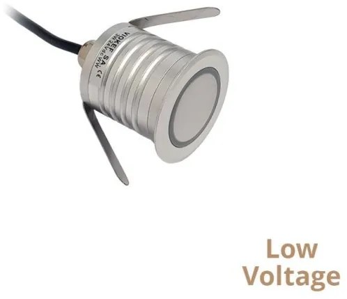 Χωνευτό Σποτ Φωτιστικό Τοίχου LED 3W 12-24V Ασημί ΙΡ67 Mabel 4317900 Viokef 4317900 Ασημί