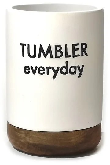 Ποτηροθήκη &#039;Tumbler Everyday&#039; Λευκό Polyresin