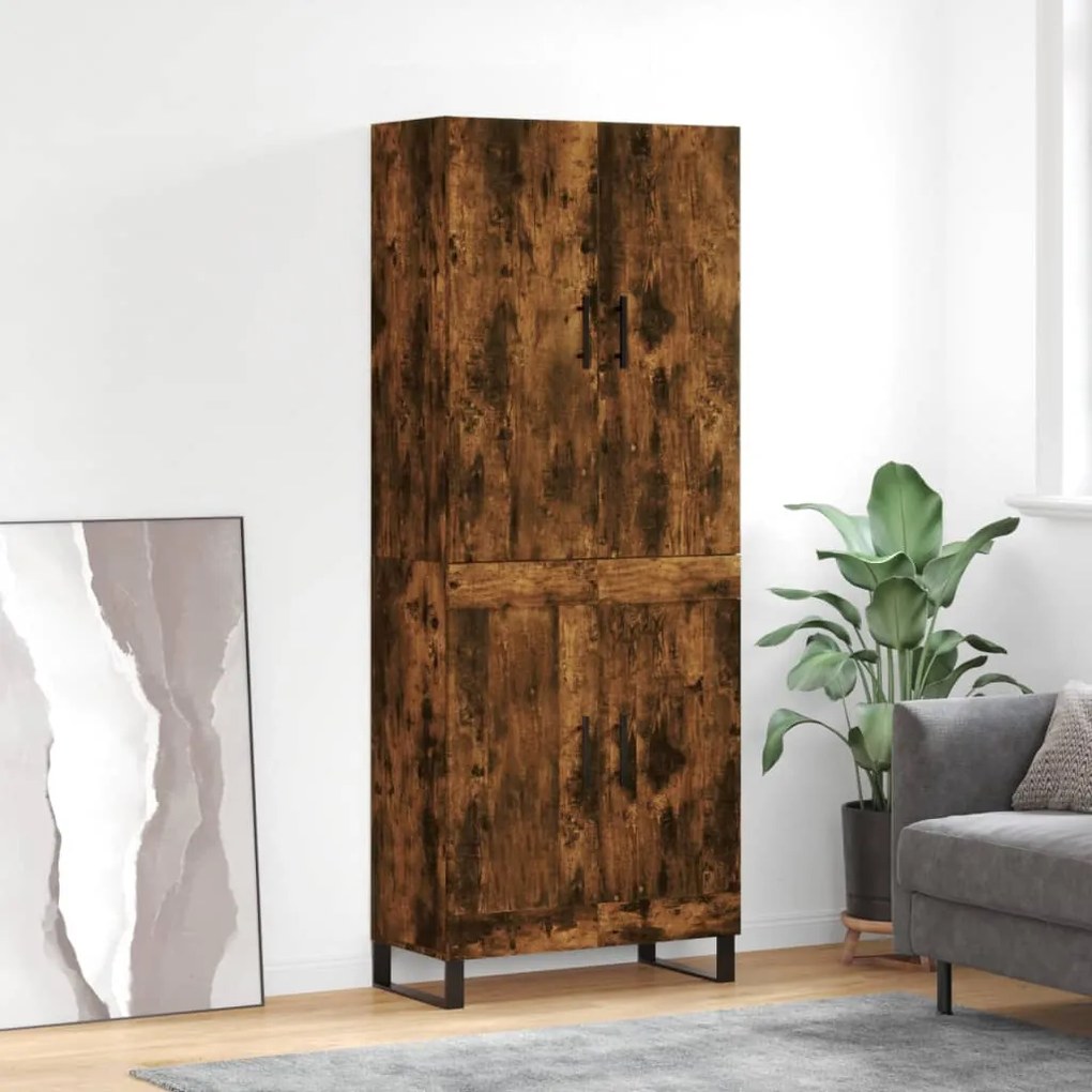 vidaXL Ντουλάπι Καπνιστή Δρυς 69,5x34x180 εκ. από Επεξεργασμένο Ξύλο