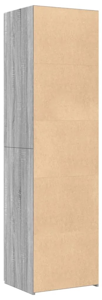 vidaXL Ντουλάπι Γκρι Sonoma 50x42,5x185 εκ. από Επεξεργασμένο Ξύλο