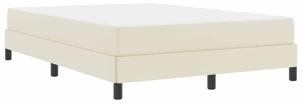 vidaXL Κρεβάτι Άλλο Κρεμ 140 x 190 cm Τεχνητό δέρμα