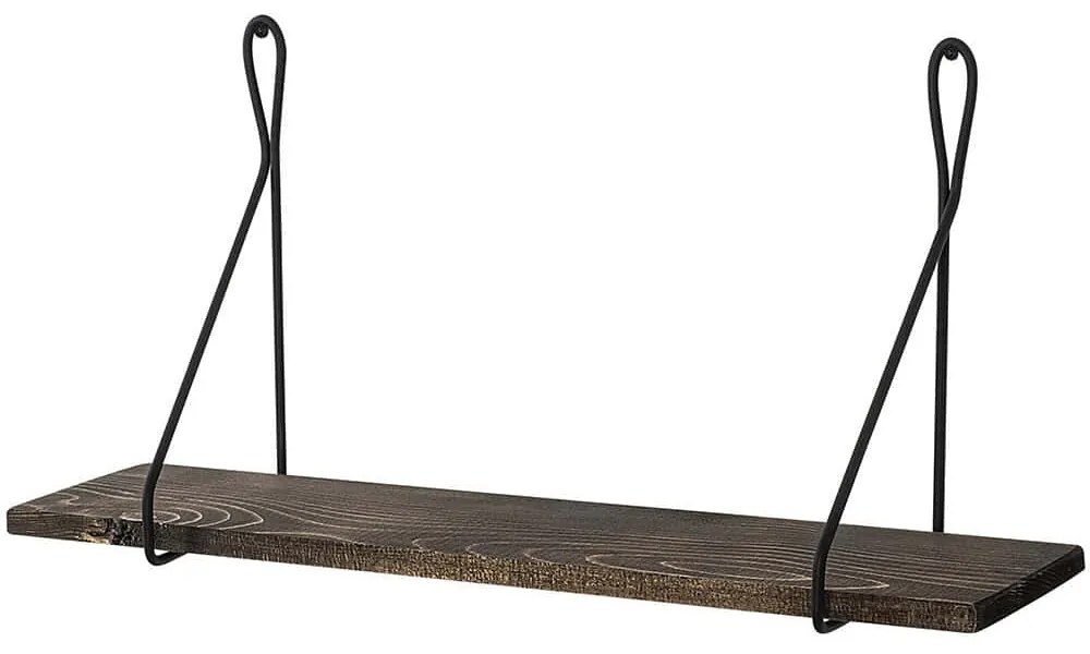 Ράφι Τοίχου Amaryllis 491CRT1124 60x15x27cm Walnut-Black