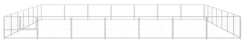 vidaXL Σπιτάκι Σκύλου Ασημί 49 μ² Ατσάλινο