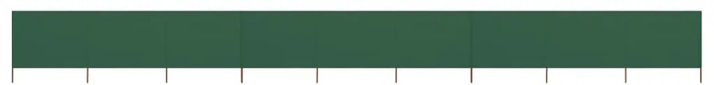 vidaXL Προστατευτικό Αέρα με 9 Πάνελ Πράσινο 1200 x 80 εκ. Υφασμάτινο