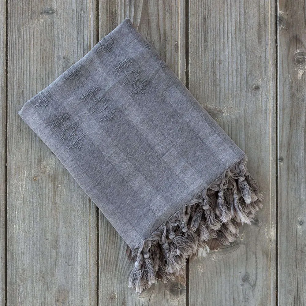 Πετσέτα Θαλάσσης - Παρεό - Argos Gray Nima Θαλάσσης 95x150cm 100% Cotton