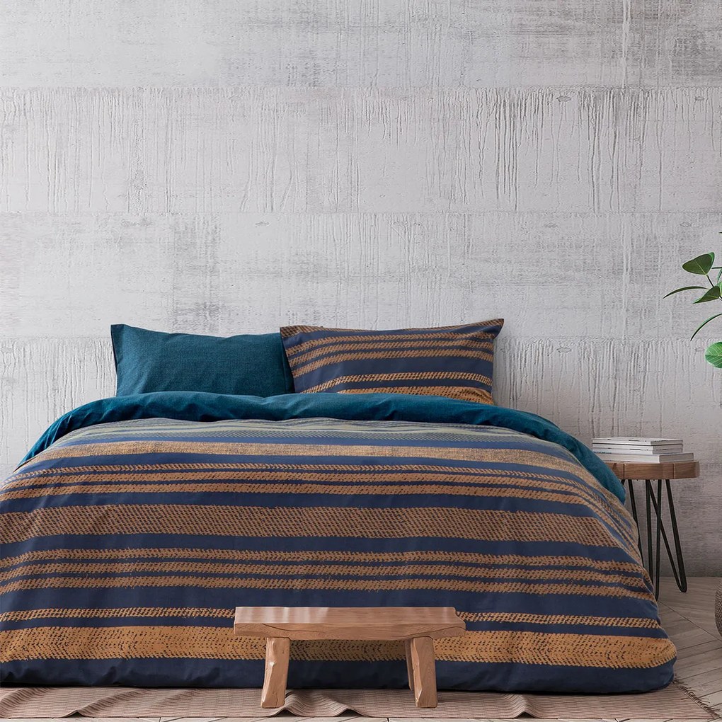 Παπλωματοθήκη Μονή (Σετ 165x245) Kocoon Tena Blue