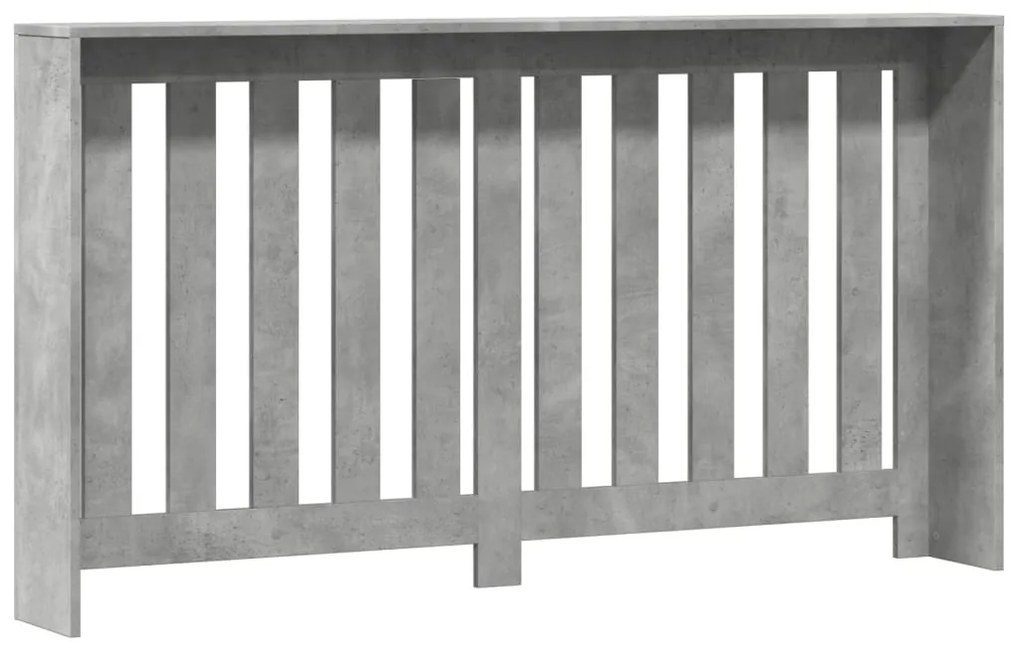 vidaXL Κάλυμμα Καλοριφέρ Γκρι Σκυροδέματος 149x20x82 εκ. Επεξ. Ξύλο
