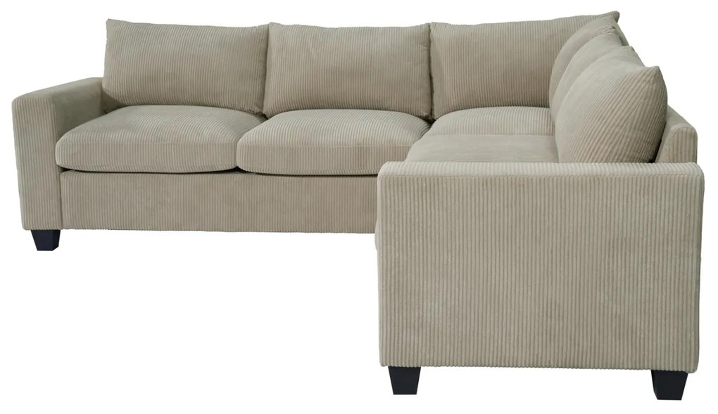 Γωνιακός Καναπές CALDER σε Μπέζ Ύφασμα 254x254x91Υεκ. 254x254x91 εκ.