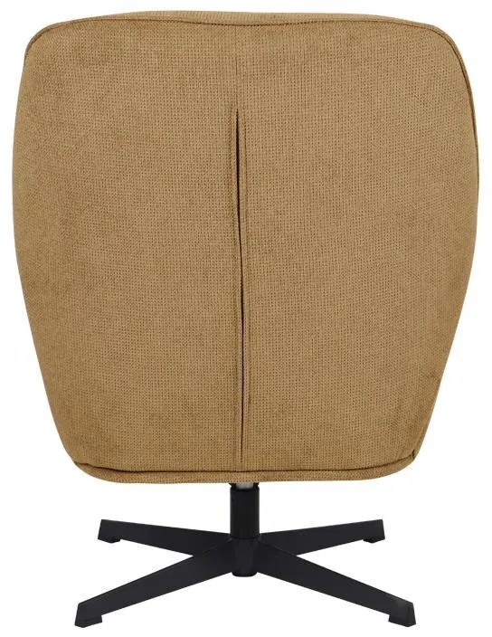 Πολυθρόνα Περιστρεφόμενη Rachel Fylliana με Μαύρη Μεταλλική Βάση και Κίτρινο Ύφασμα 76x80x91,5 εκ. 76x80x91.5 εκ.