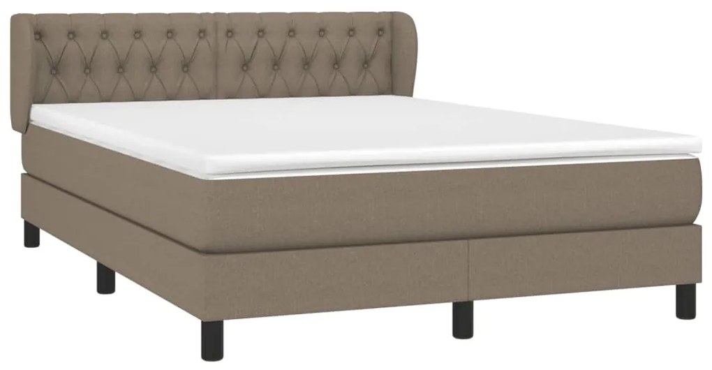 ΚΡΕΒΑΤΙ BOXSPRING ΜΕ ΣΤΡΩΜΑ TAUPE 140X200 ΕΚ. ΥΦΑΣΜΑΤΙΝΟ 3126489