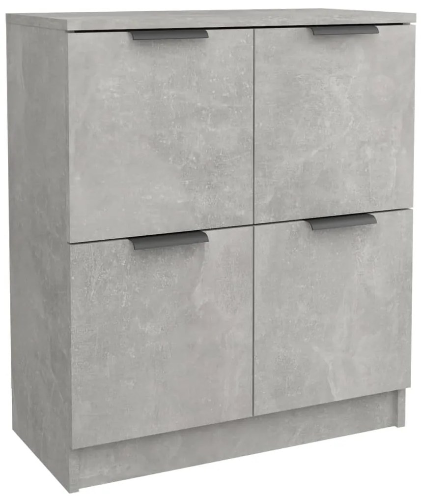 vidaXL Ντουλάπια 2 τεμ. Γκρι Σκυροδέματος 60x30x70 εκ. Επεξεργ. Ξύλο