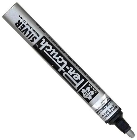 Sakura μαρκαδόρος μεταλλικός ασημί 2mm Μ 12 τμχ.