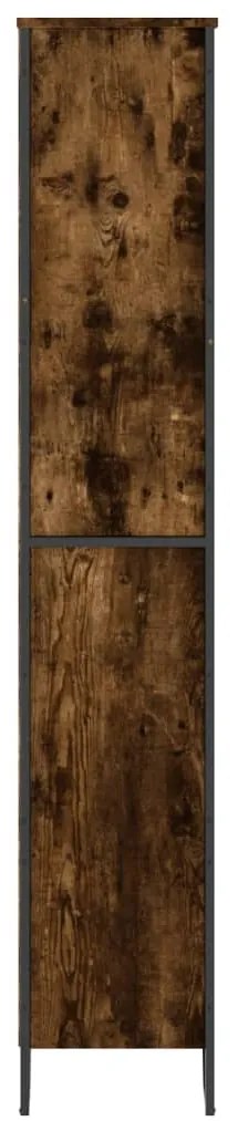 vidaXL Βιβλιοθήκη Καπνιστή Δρυς 80x31x169 εκ. από Επεξεργασμένο Ξύλο