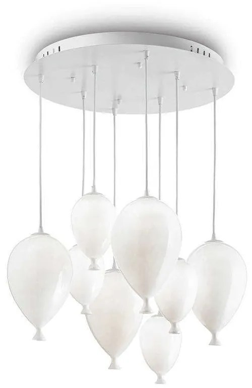 Φωτιστικό Οροφής Clown 100883 50x40/103cm 8xG9 28W White Ideal Lux