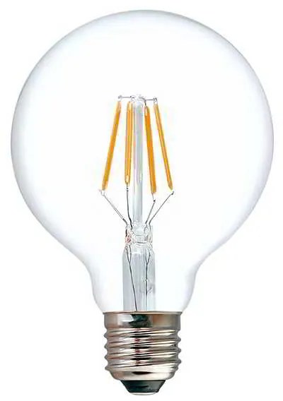 Λαμπτήρας LED G80 Bulb pakoworld 4W E27 3000K 200-220V clear