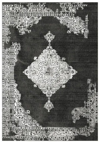 ΧΑΛΙ ΣΑΛΟΝΙΟΥ VINTAGE ΜΕ ΚΡΟΣΙΑ HM7677.12 ΓΚΡΙ 120X170 εκ.