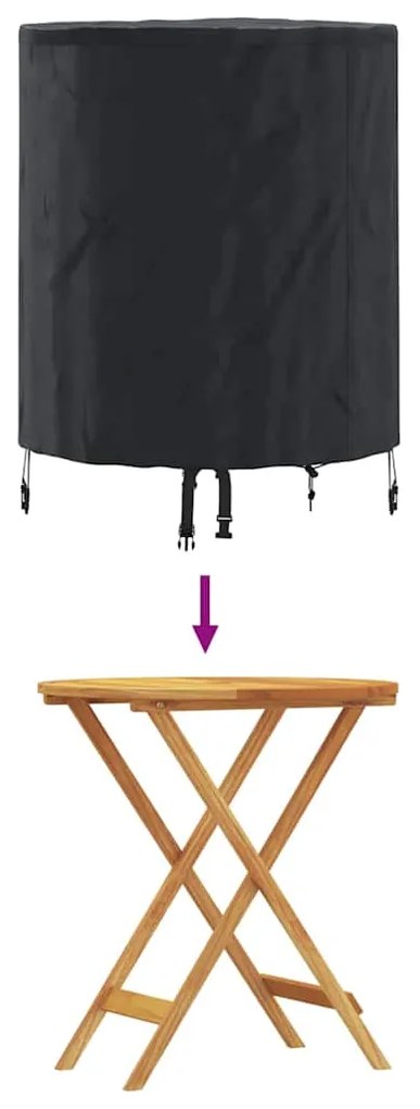 vidaXL Κάλυμμα Τραπέζι Μονόχρωμο Μαύρο 62 x 62 x 70 εκ. ύφασμα