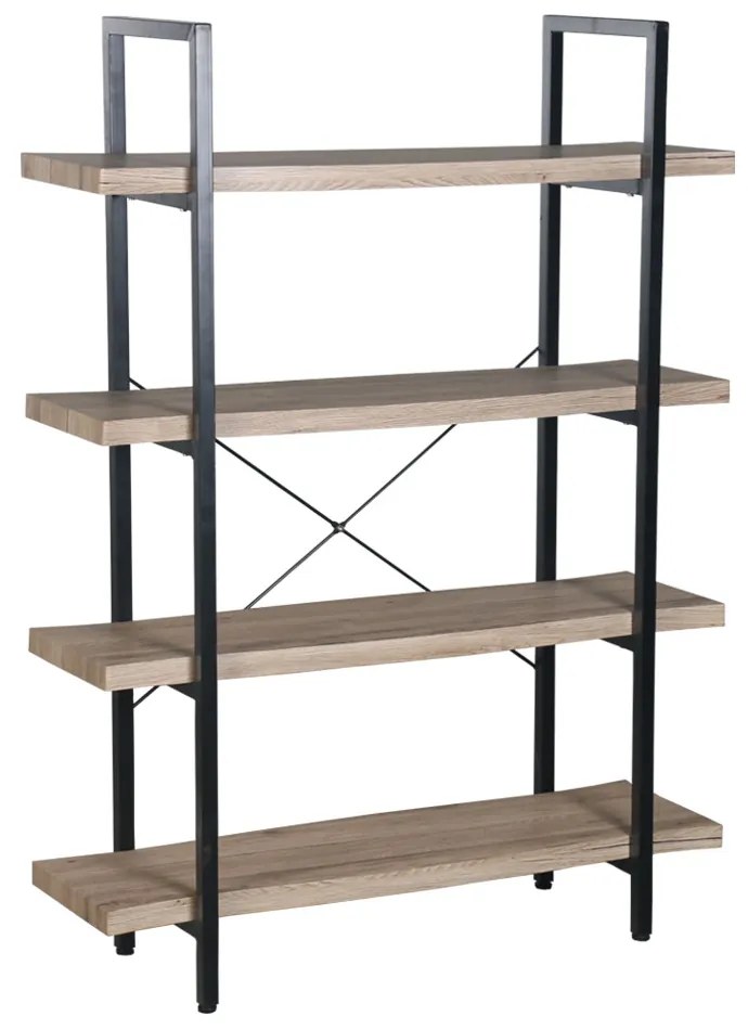 Liberta BRICK-URBAN ΒΙΒΛΙΟΘΗΚΗ ΦΥΣΙΚΟ ΜΑΥΡΟ 105x32xH140cm 105x32xH140cm 24-0605