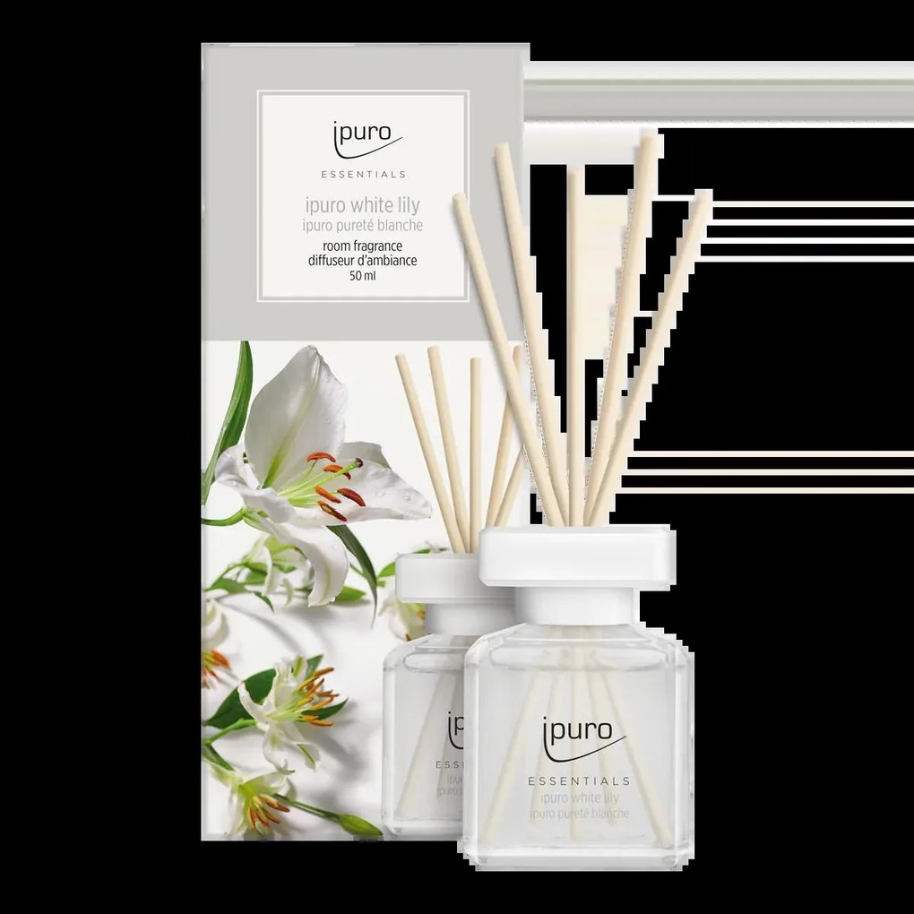 DIFFUSER ΑΡΩΜΑΤΙΚΟΥ ΧΩΡΟΥ 200ml IPURO - ESSENTIALS WHITE LILLY