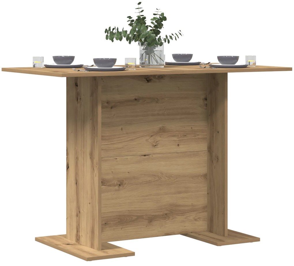 vidaXL Τραπέζι Φαγητού Artisan Oak 110x60x75 εκ Επεξεργασμένο Ξύλο