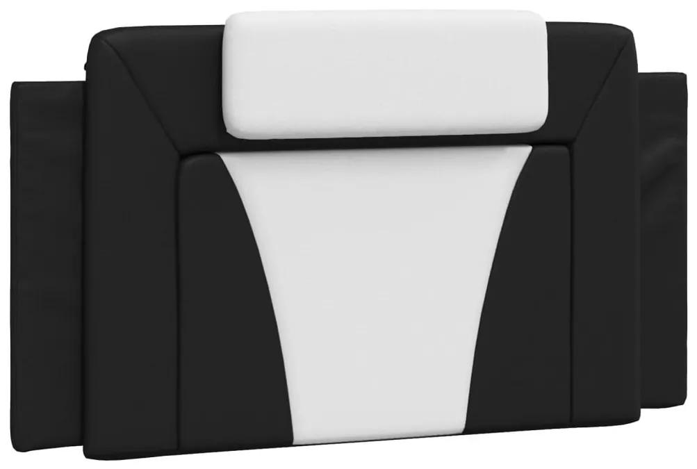 vidaXL Κρεβάτι με Στρώμα Μαύρο και Λευκό 120 x 200 εκ. Συνθετικό Δέρμα