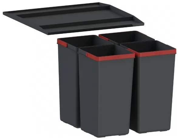 Franke Easysort 450-0-4 Εργονομικός Κάδος Απορριμάτων 28lt