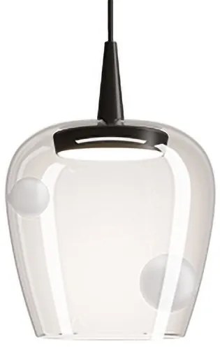 Κρεμαστό Φωτιστικό Οροφής LED 8W Μαύρη Βάση IP40 Φ33cm 3000K Dimmable Bilia Zafferano-LBA4125-Λευκό LBA4125