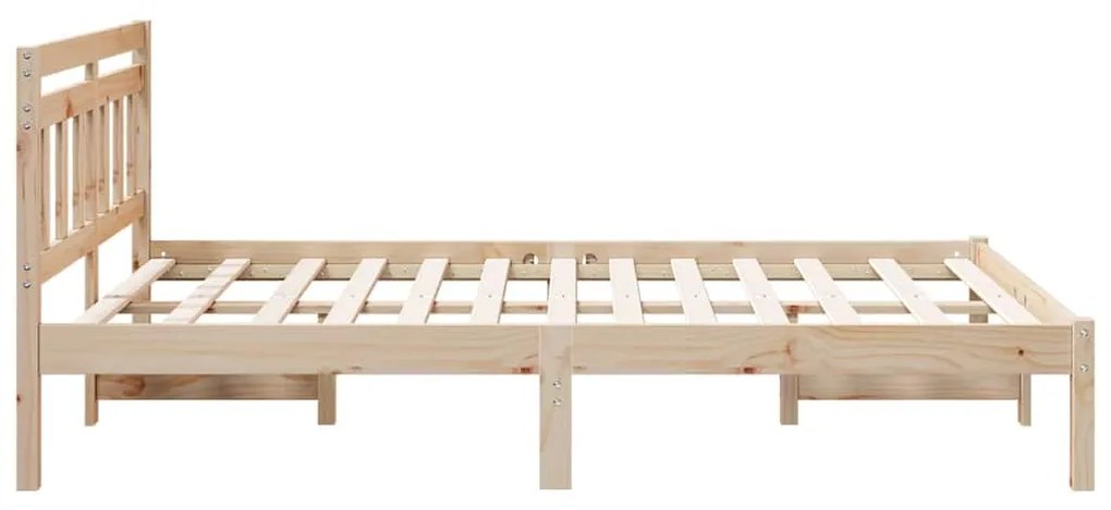 vidaXL Σκελετός Κρεβατιού Καφέ 120 x 200 cm Στερεά ξυλεία πεύκου