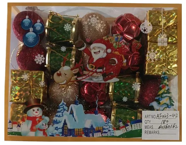 Σετ Χριστουγεννιάτικα Στολίδια 4εκ. 20τεμ