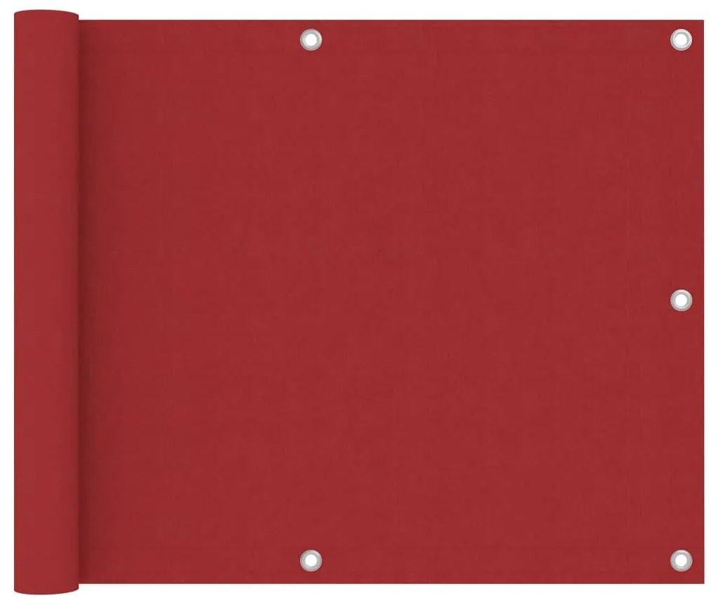 vidaXL Διαχωριστικό Βεράντας Κόκκινο 75 x 300 εκ. Ύφασμα Oxford