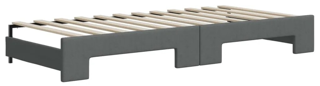 vidaXL Καναπές Κρεβάτι Συρόμενος Σκ. Γκρι 100x200εκ. Ύφασμα &amp; Συρτάρια