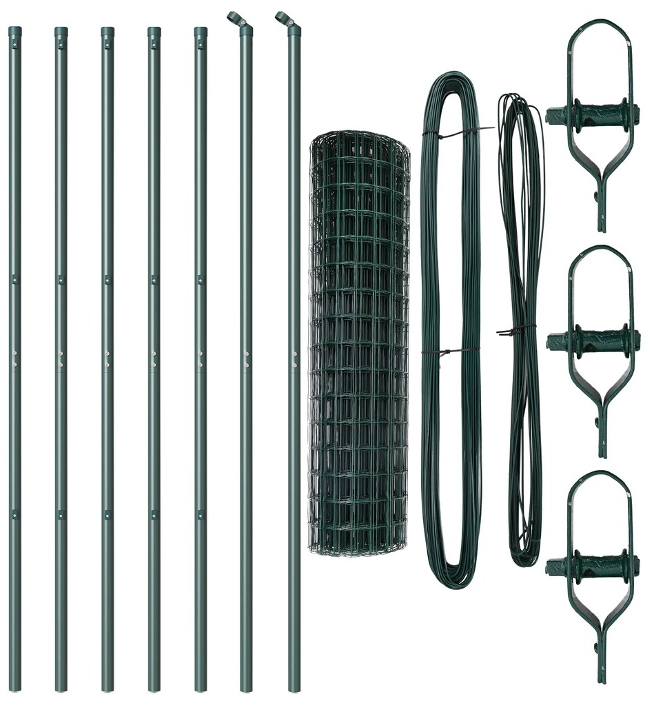 vidaXL Euro Fence με 7 Πόλους 1.2x10 μ Γαλβανισμένο Ατσάλι Πράσινο