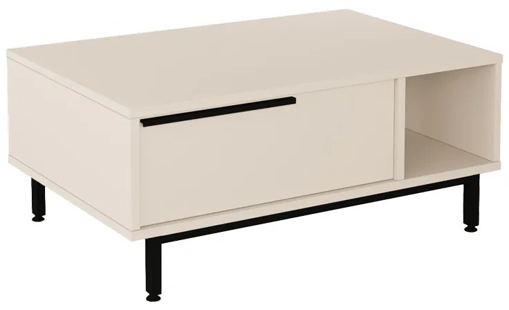 Τραπέζι σαλονιού Frixton pakoworld σε cappuccino απόχρωση 90x60x37.5εκ