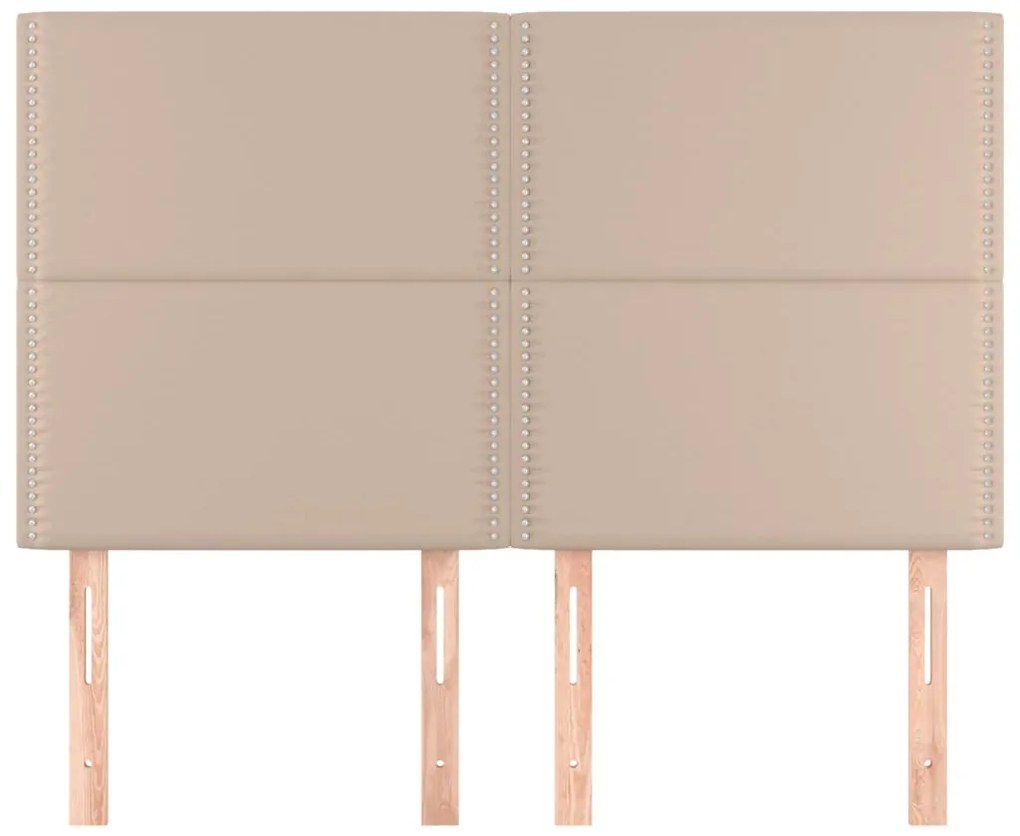 vidaXL Κεφαλάρια Κρεβατιού 4 τεμ. Καπουτσίνο 72x5x78/88 εκ. Συνθ.Δέρμα