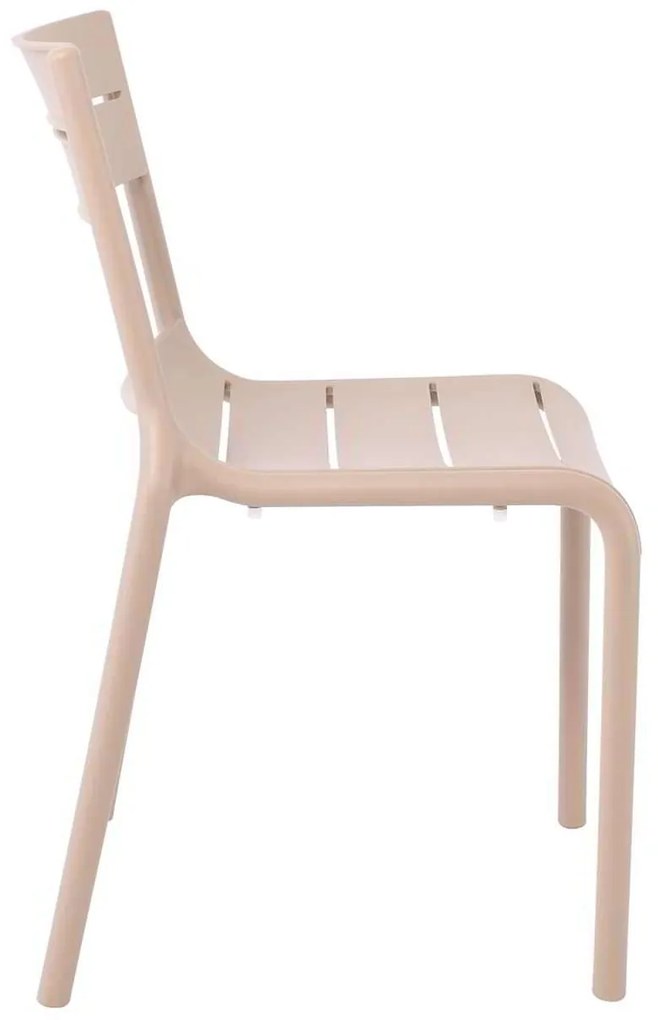 SERENA Καρέκλα Στοιβαζόμενη PP - UV Cappuccino 56x51x82cm
