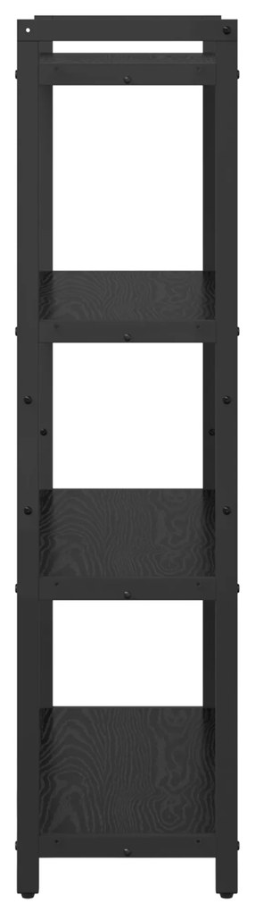 vidaXL Βιβλιοθήκη Μαύρη δρυς 80 x 30 x 118 εκ Επεξεργασμένο ξύλο