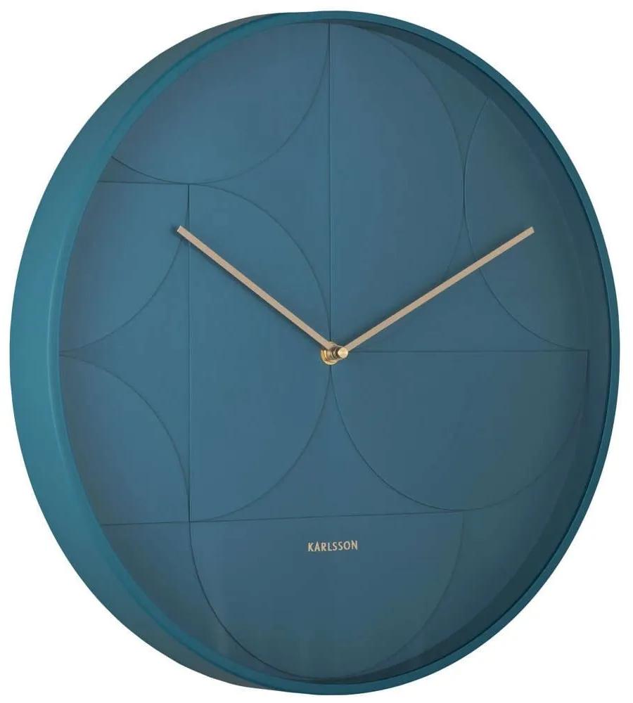 Ρολόι Τοίχου Echelon KA5948DB Φ40x4,5cm Dark Blue Karlsson Μέταλλο