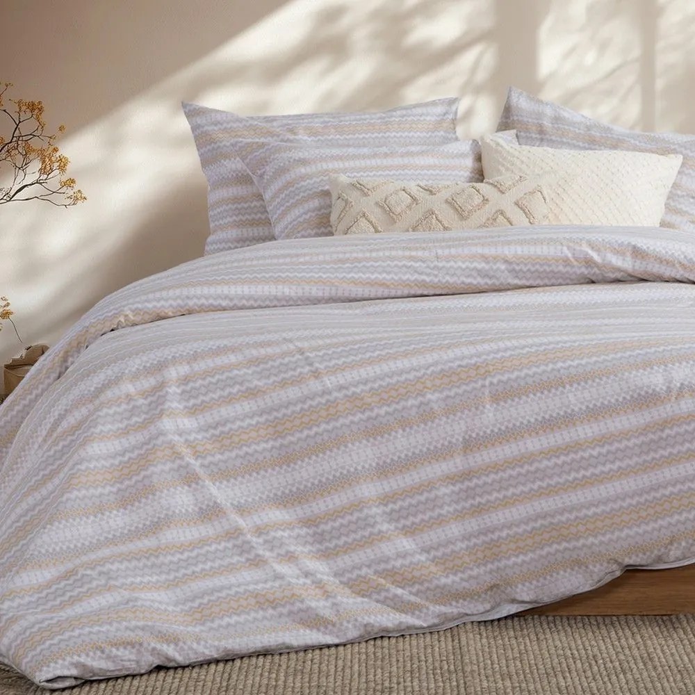 Σεντόνια Quantro (Σετ 4τμχ) Grey Nef-Nef Homeware Διπλό 200x270cm 100% Βαμβάκι