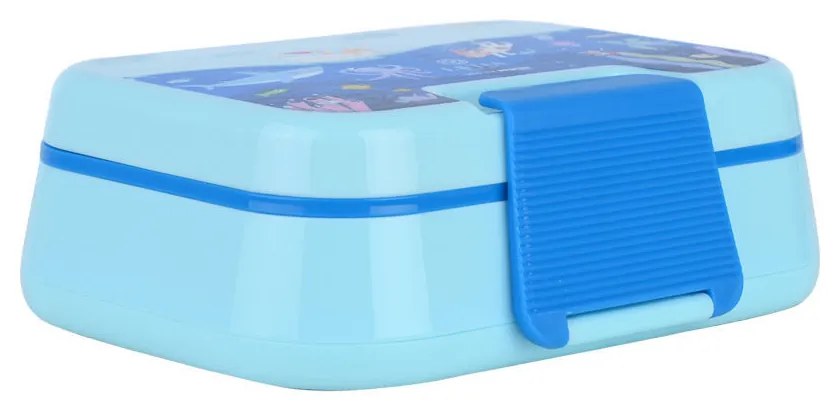 Φαγητοδοχείο Παιδικό 2 Επιπέδων Πλαστικό Με Πιρούνι &amp; Κουτάλι 1030ml-21,5x15,5x7εκ. Ocean Play Save The Aegean Estia 01-33514