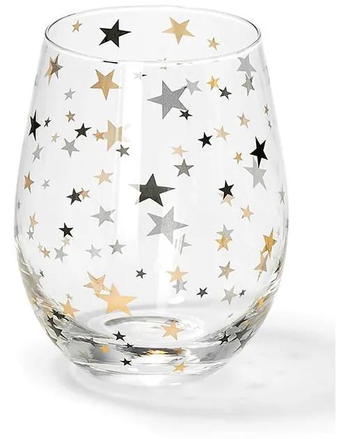 Ποτήρι Νερού - Κρασιού Stardust 243005 10x10x12cm Multi Philippi Γυαλί