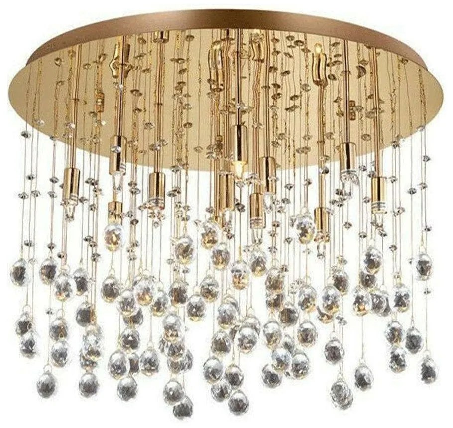 Φωτιστικό Οροφής-Πλαφονιέρα Moonlight 082790 80x36cm 15xG9 40W Gold Ideal Lux