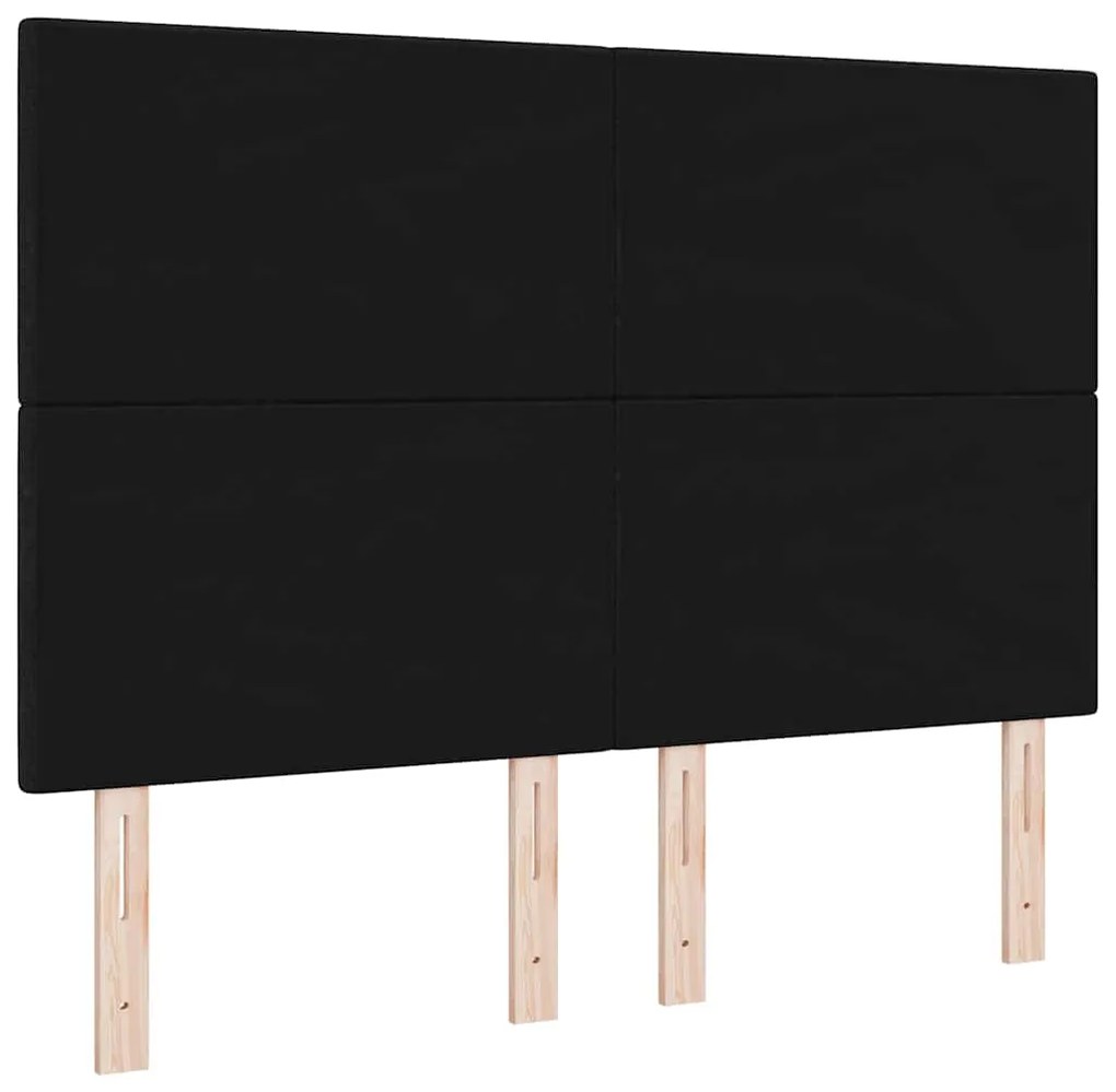vidaXL Κεφαλάρι με κεφαλάρι Μαύρο 140 cm ύφασμα