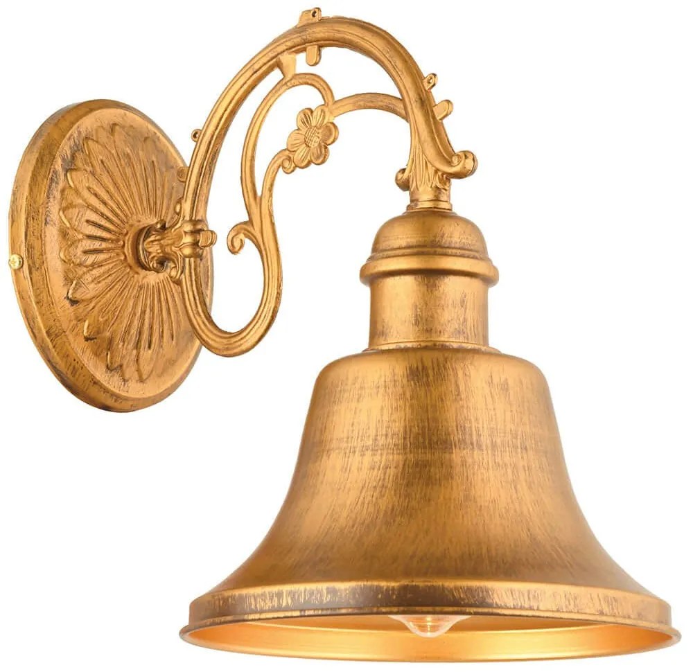Φωτιστικό Τοίχου - Απλίκα 518LMS1404 Φ20,5x30cm 1xE27 40W Gold Opviq
