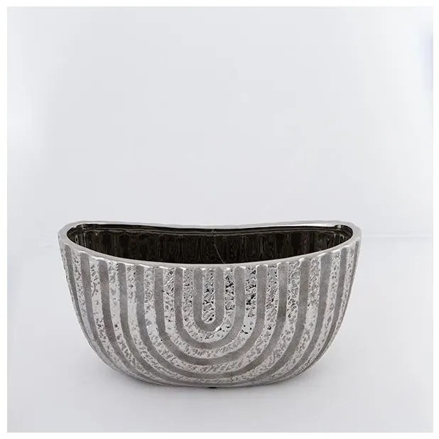 Κασπώ Ασημί &amp; καφέ 28x12x14.5cm 752-18072 Estheti-752-18072-Ασημί 752-18072