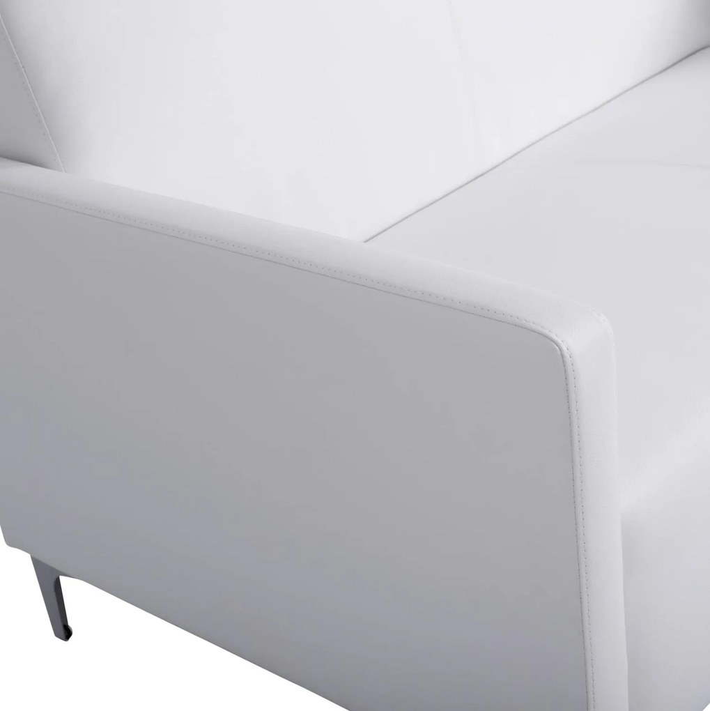 Καναπές Διθέσιος NELLIE με PU Λευκό 113x71x71Υ εκ. 113x71x71 εκ.