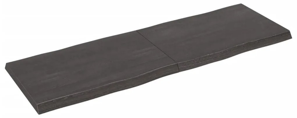 Επιφ Τραπεζιού Αν Καφέ 180x60x(2-6)εκ.Ακατέργ. Μασίφ Ξύλο Δρυός - Καφέ