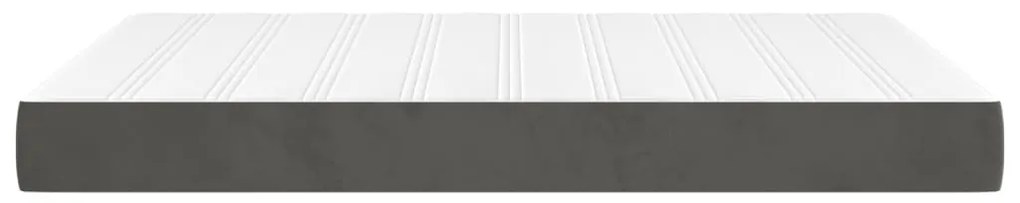 vidaXL Στρώμα με Pocket Springs Σκούρο Γκρι 140x190x20 εκ. Βελούδινο