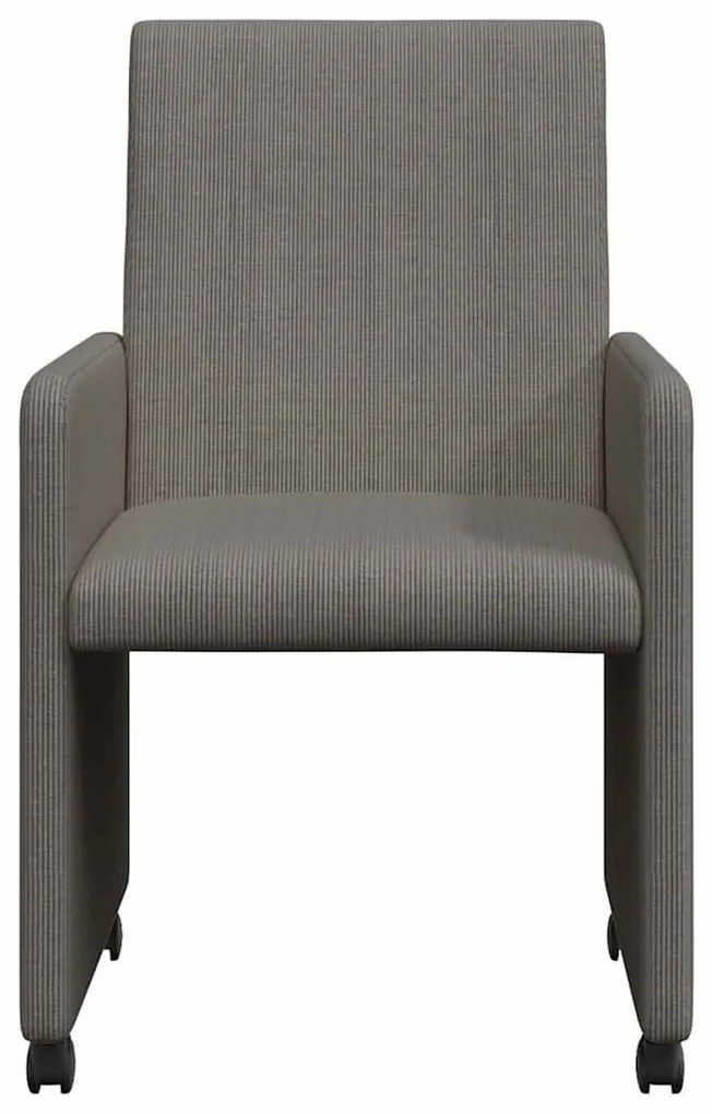 vidaXL Καρέκλες Φαγητού με Ρόδες 2 pcs Ανοιχτό γκρι 57 x 66 x 94 εκ