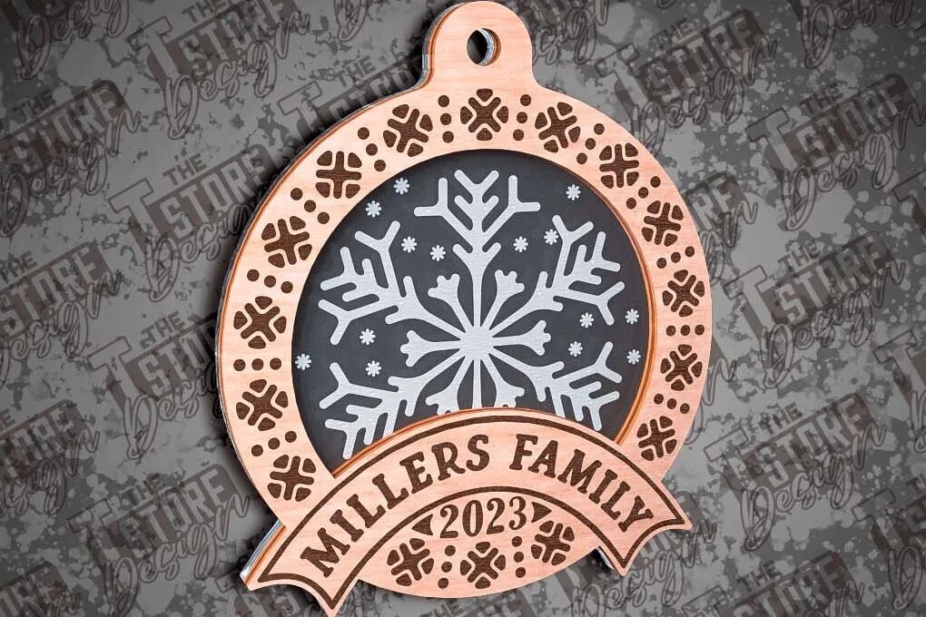 Σετ των 2 Intra απο ξύλο plywood  Χρώμα wenge 3mm-4mm πάχος - Οικογενειακά Διακοσμητικά Σχέδιο Δίασταση 6x6 cm INTRAFABR-109336981